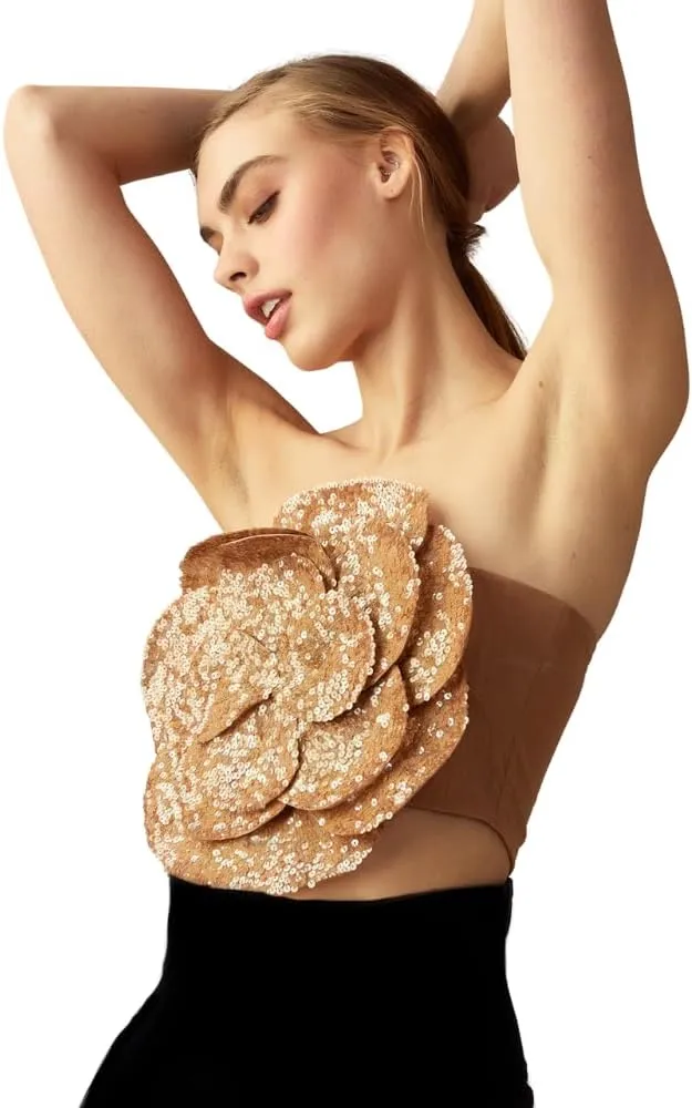 Cynthia Rowley Sequin Flower Bandeau