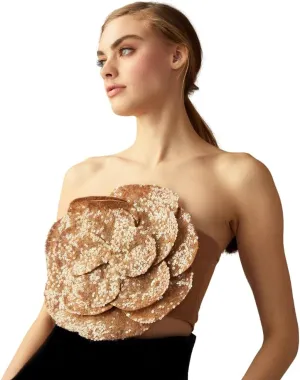 Cynthia Rowley Sequin Flower Bandeau