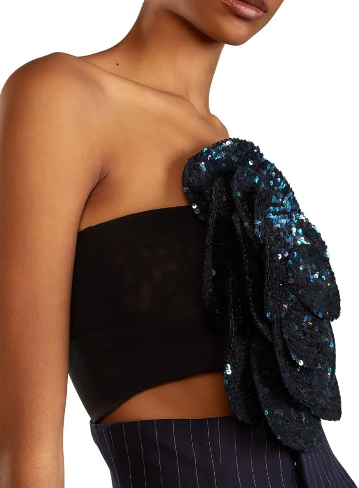 Cynthia Rowley Sequin Flower Bandeau