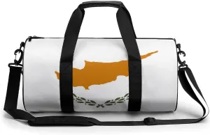 Cyprus Flag Large Capacity Gym Bag for Women Men with Wet Pocket Travel Duffel