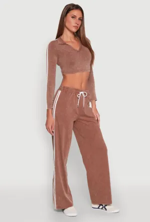 Daisy Mineral Wash Varsity Stripe Sweatpants