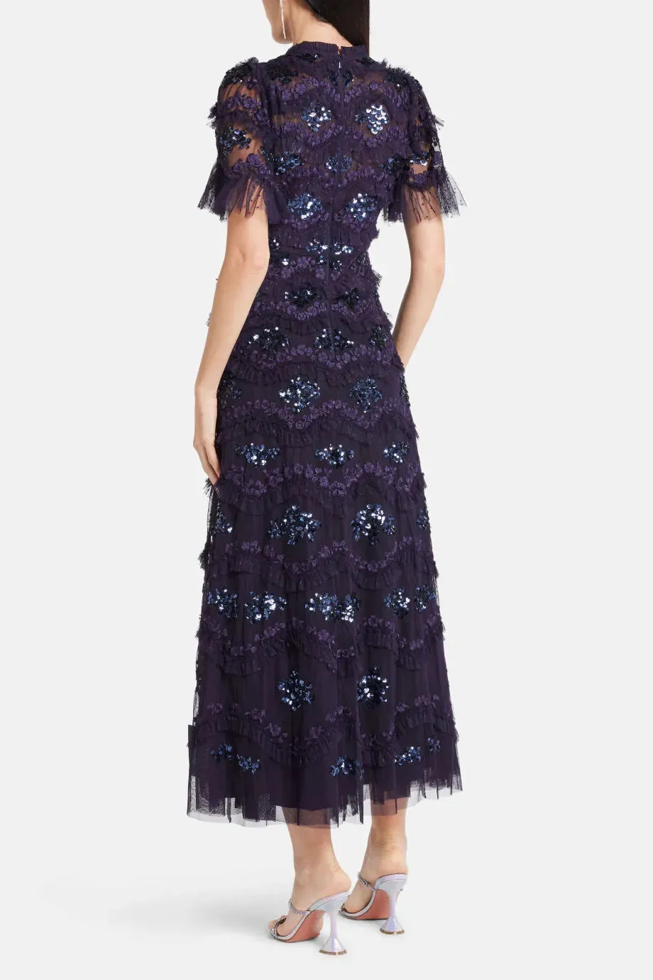 Daisy Wave Sequin Evening Dress