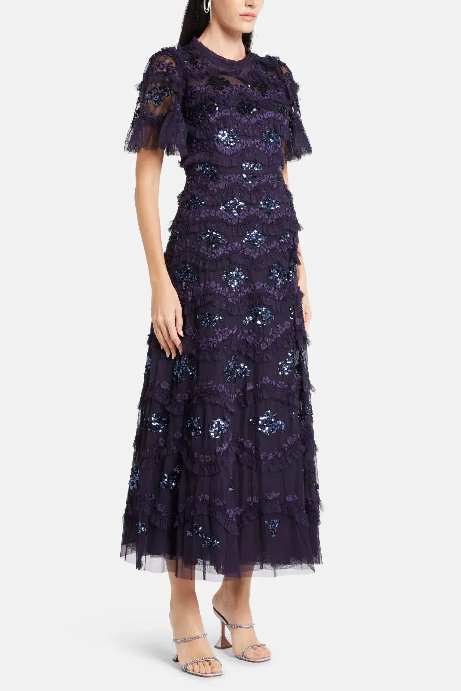Daisy Wave Sequin Evening Dress