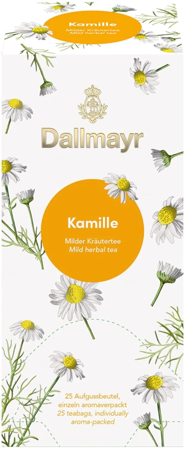 Dallmayr Chamomile Herbal Tea - 25 Tea Bags - Germany