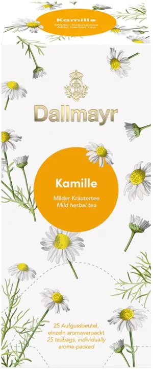 Dallmayr Chamomile Herbal Tea - 25 Tea Bags - Germany
