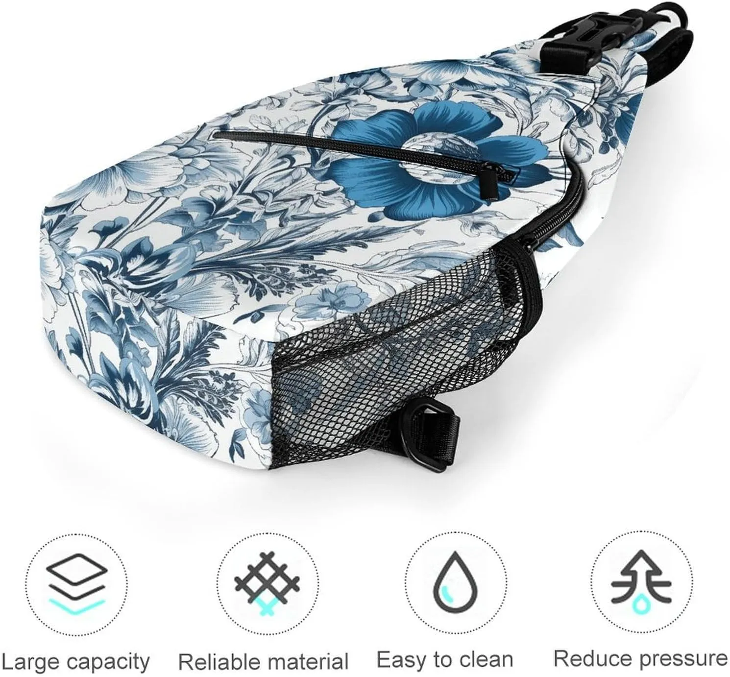 Dark And Light Colors Sling Bag Lightweight Crossbody Chest Pack Travel Shoulder Bag with Adjustable Strap