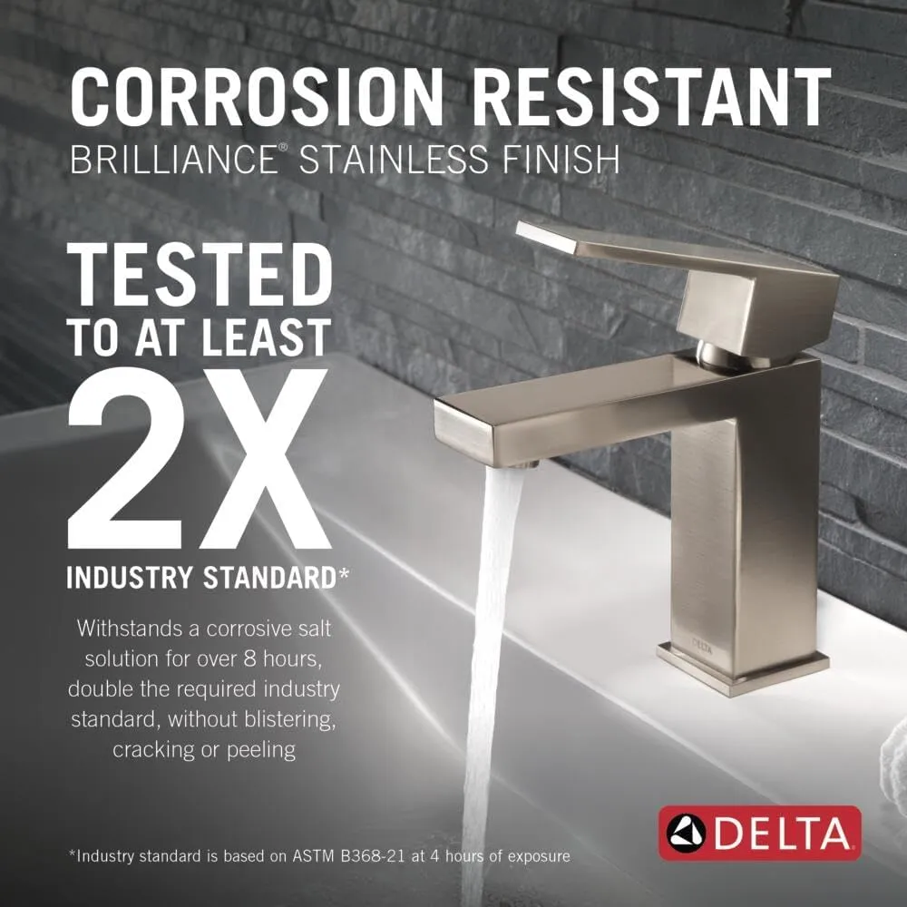Delta 567LF-SSPP Modern Bathroom Faucet, 1.2 GPM Water Flow, Stainless