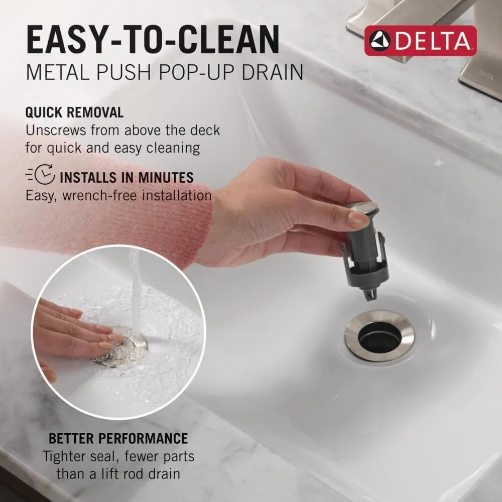 Delta 567LF-SSPP Modern Bathroom Faucet, 1.2 GPM Water Flow, Stainless