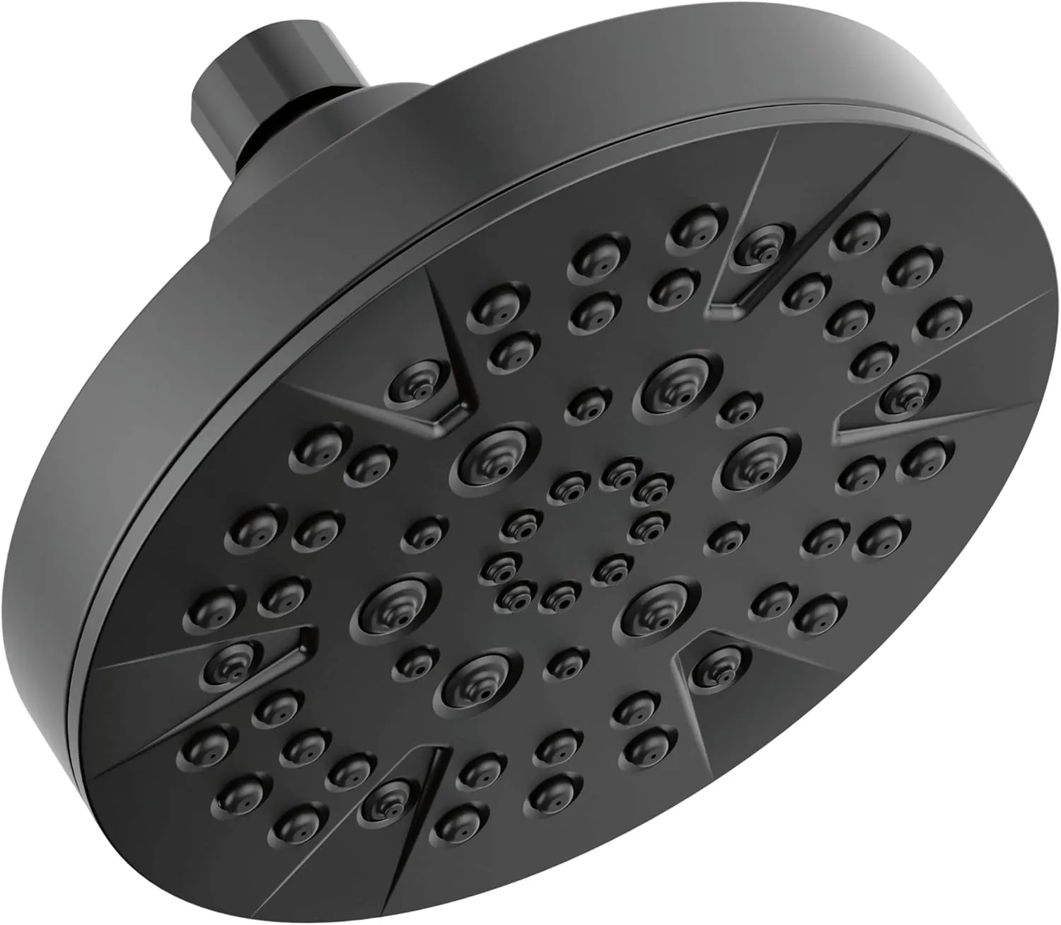 DELTA FAUCET FAUCET 5-Spray Matte Black Shower Head, DELTA FAUCET Shower Head Black, Showerheads, Shower Head Black Matte, 1.75 GPM Flow Rate, Matte Black 52535-BL