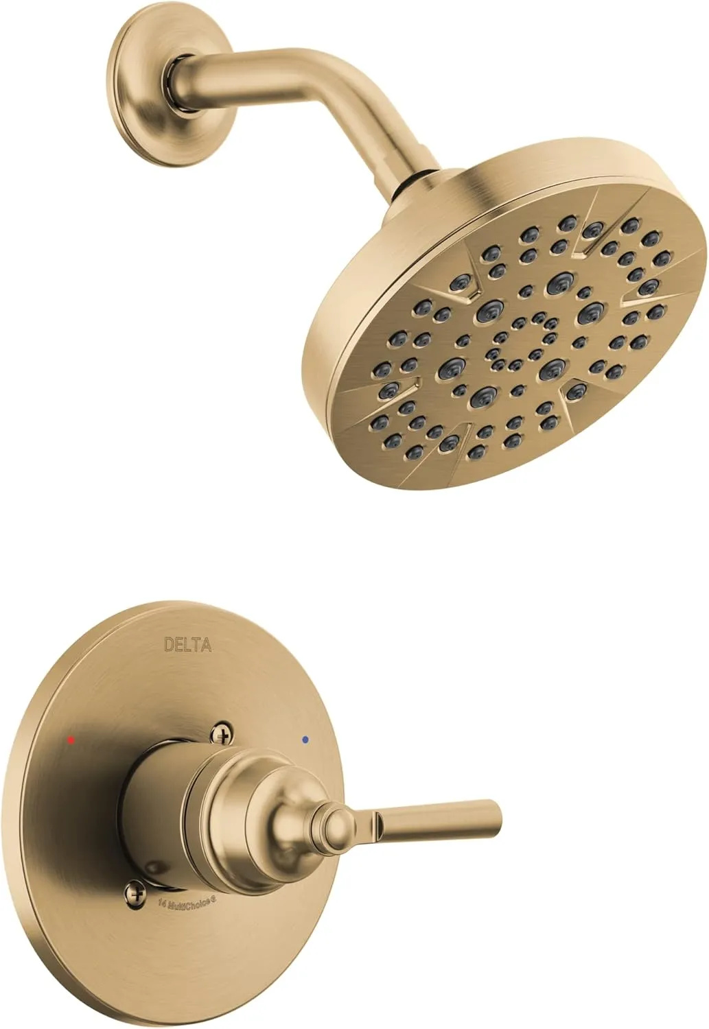 Delta Faucet Saylor 14 Series Gold Shower Valve Trim Kit, Delta Shower System, Shower Faucet Set, Gold Shower Fixture, Shower Head and Handle Set, Champagne Bronze T14235-CZ (Valve Not Included)