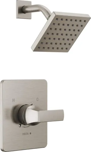Delta Faucet Velum 14 Series Single-Function Brushed Nickel Shower Faucet Set, Valve Trim Kit, Shower Handle, Delta Shower Trim Kit, Shower Set, Stainless T14237-SS (Valve Not Included)