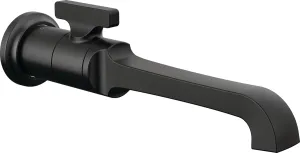 Delta Tetra Wall Mount Black Faucet, Bathroom Sink, Matte Black T3589LF-BLWL (Valve Not Included)