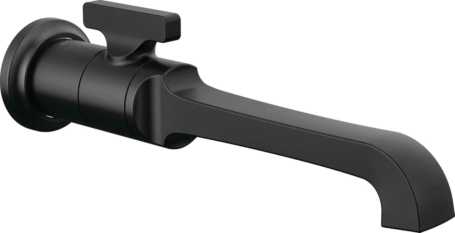 Delta Tetra Wall Mount Black Faucet, Bathroom Sink, Matte Black T3589LF-BLWL (Valve Not Included)