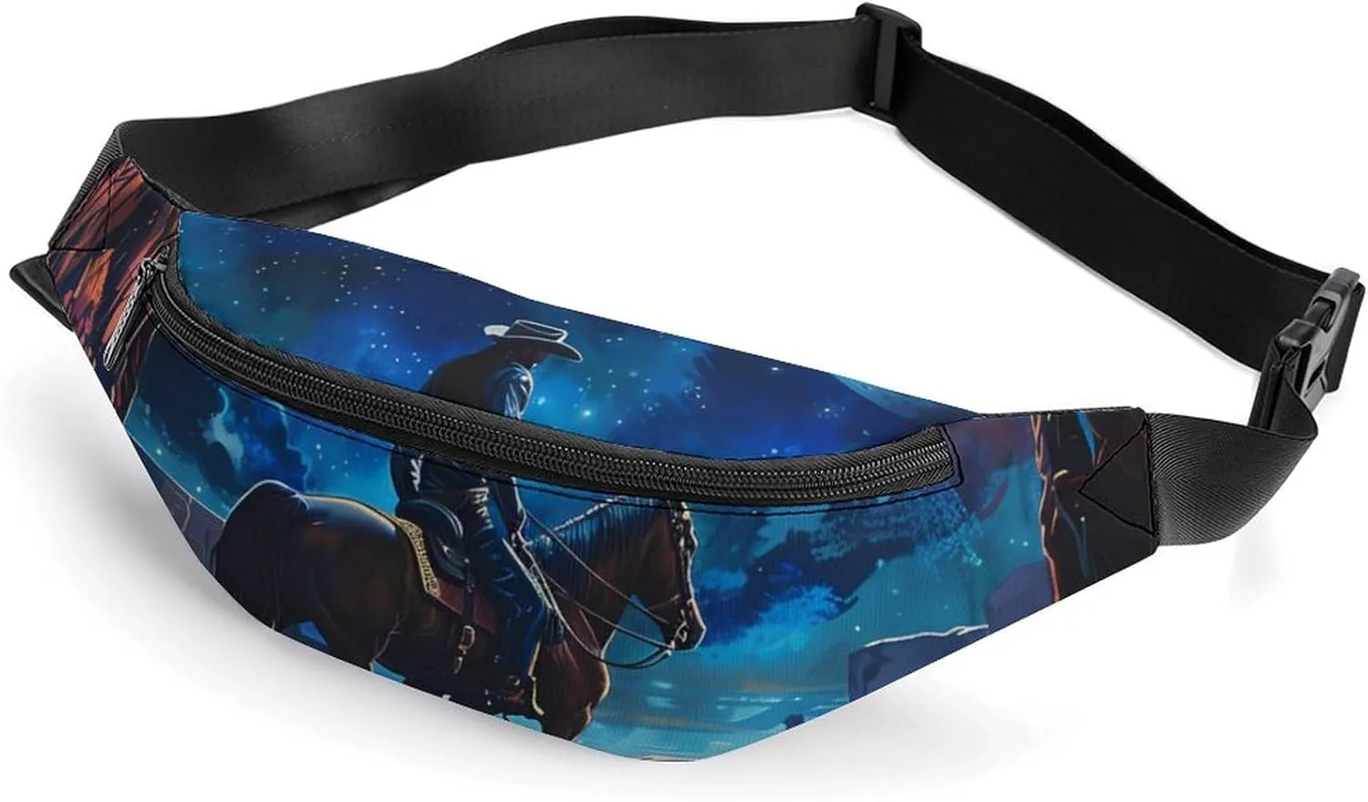 Desert Night Denim Boy Crossbody Fanny Pack Waist Packs Adjustable Shoulder Bags Sling Bag for Hiking Running Cycling