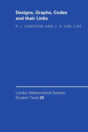 Designs, Graphs, Codes and their Links (London Mathematical Society Student Texts, Series Number 22) 1st Edition