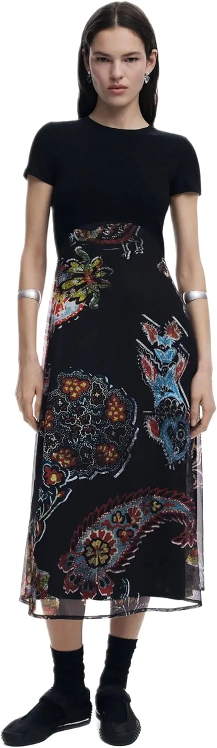 Desigual Women's Vest_Paisley Mesh_Lacroix