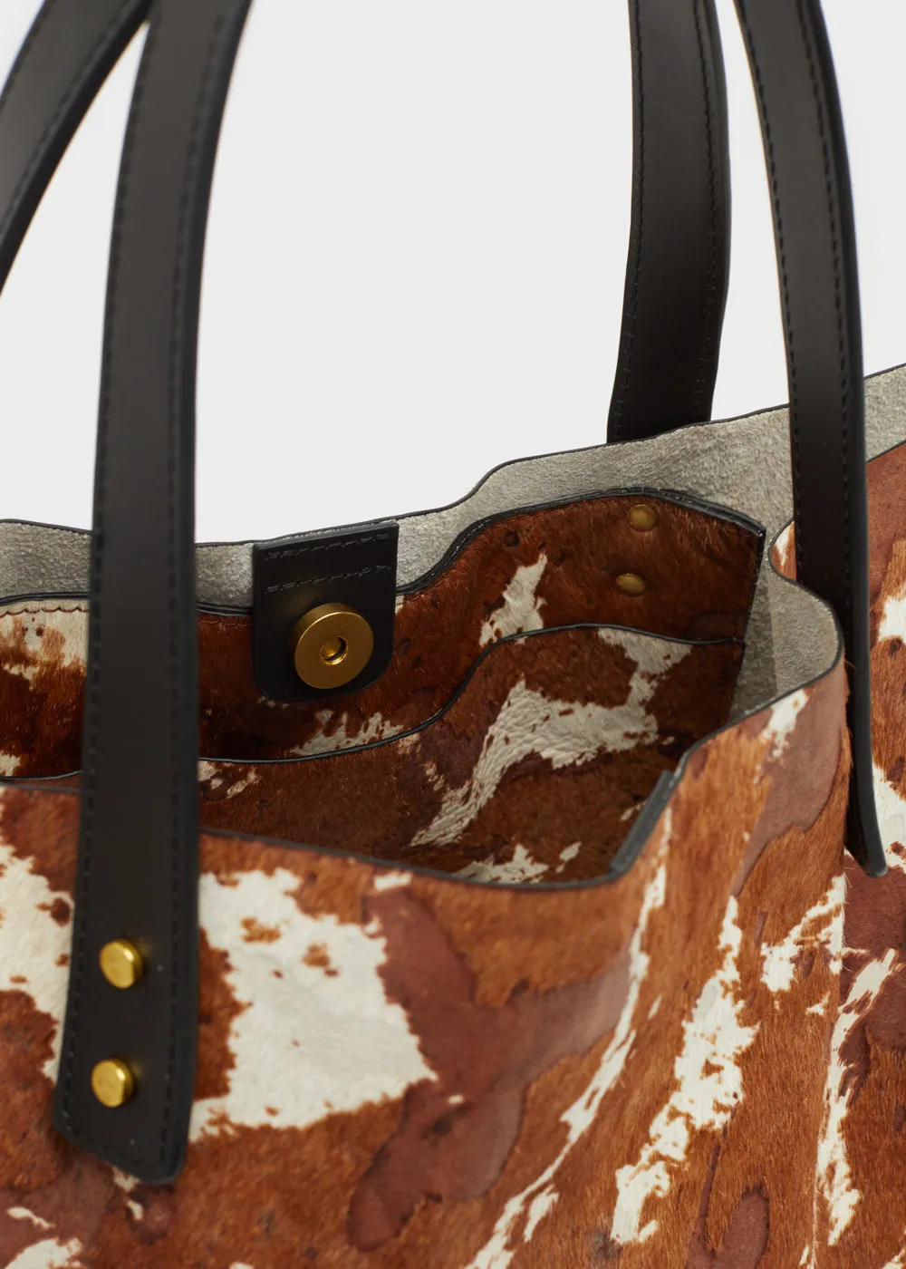 DESIRE TOTE BAG IN REAL LEATHER COW