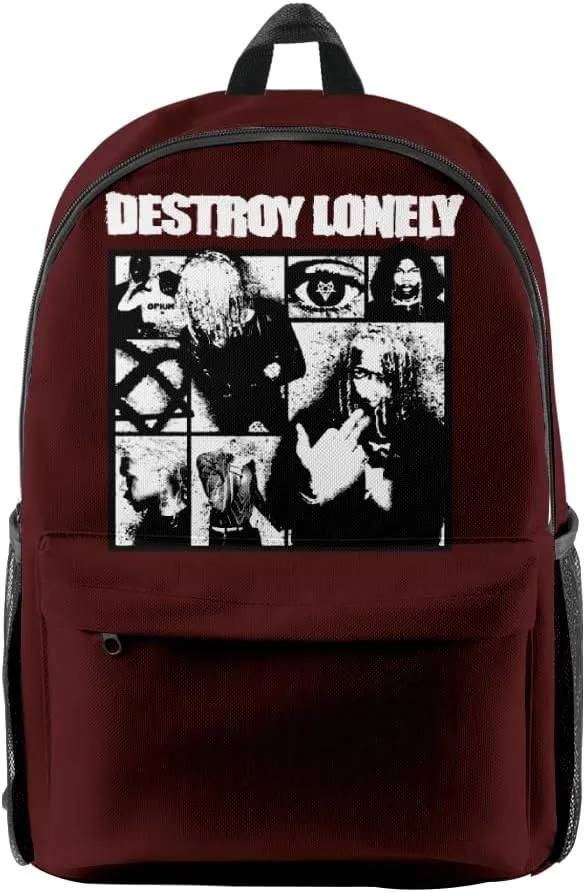 Destroy Lonely Backpack Three-piece Sets Casual Oxford Cloth Travel Bag Unisex Shoulder Bag (YM8997A09,One size)