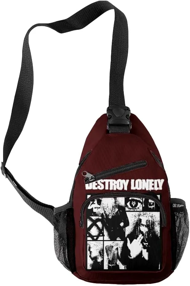 Destroy Lonely Backpack Three-piece Sets Casual Oxford Cloth Travel Bag Unisex Shoulder Bag (YM8997A09,One size)