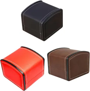 Didiseaon 3pcs Pu Leather Watch Box Elegant Storage Case for Wristwatches Jewelry Bracelets Stylish Design for Gifting Travel