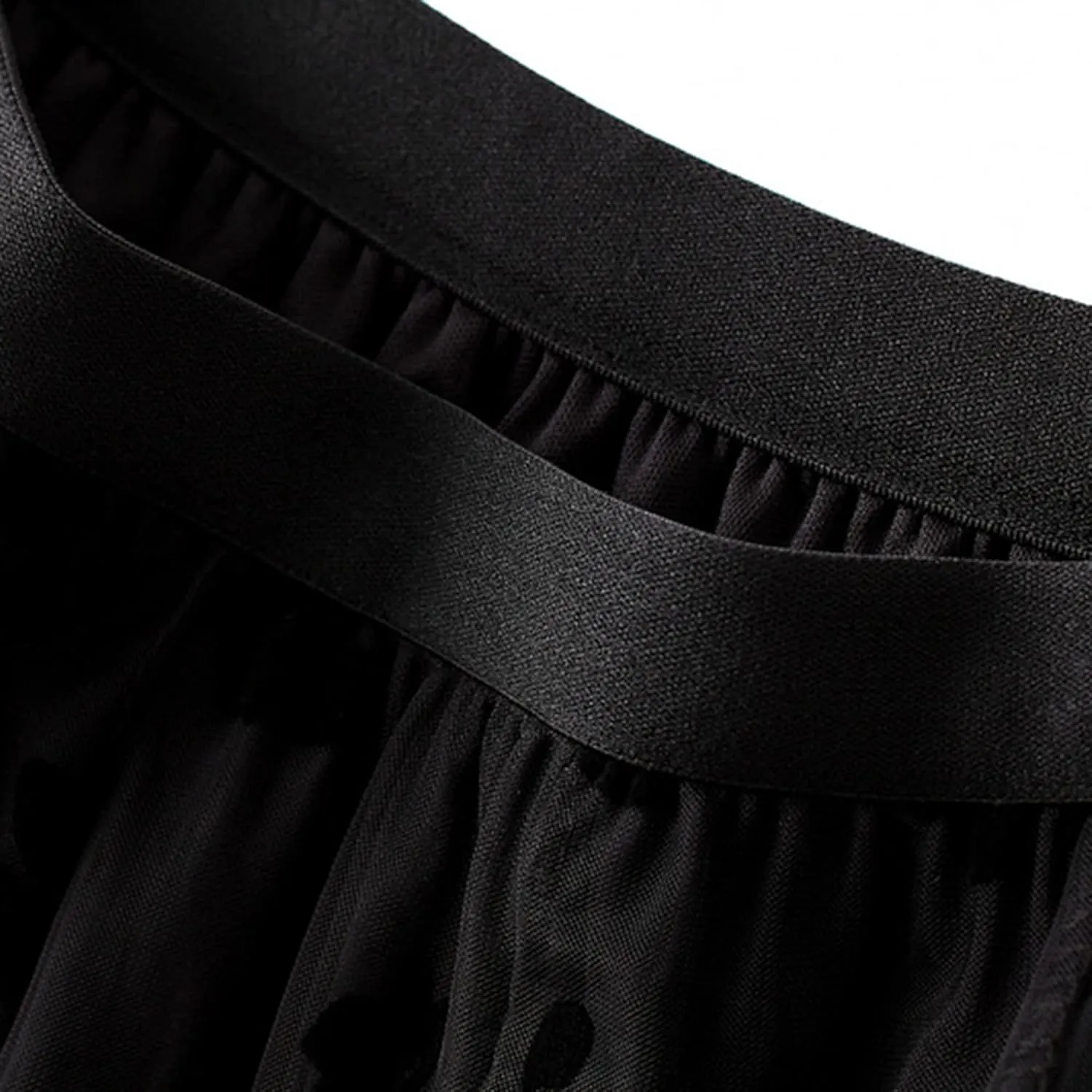 Dirholl Women's A-Line Fairy Elastic Waist Polyester Spandex Midi Skirt