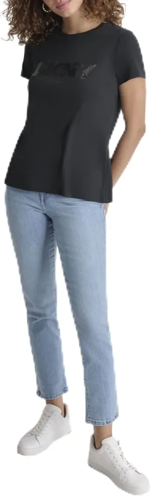 DKNY Women's Logo Soft Short Sleeve Top