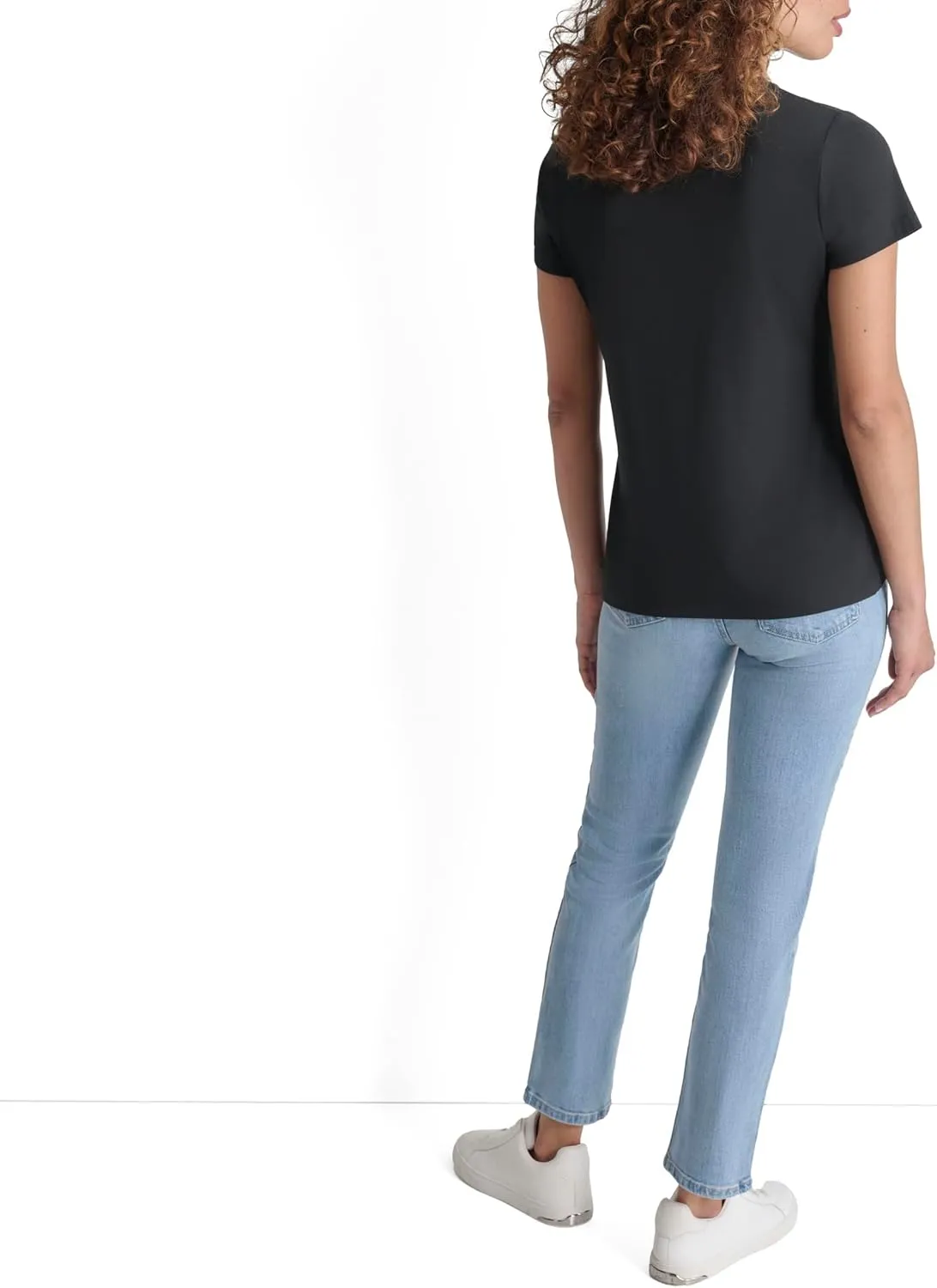 DKNY Women's Logo Soft Short Sleeve Top