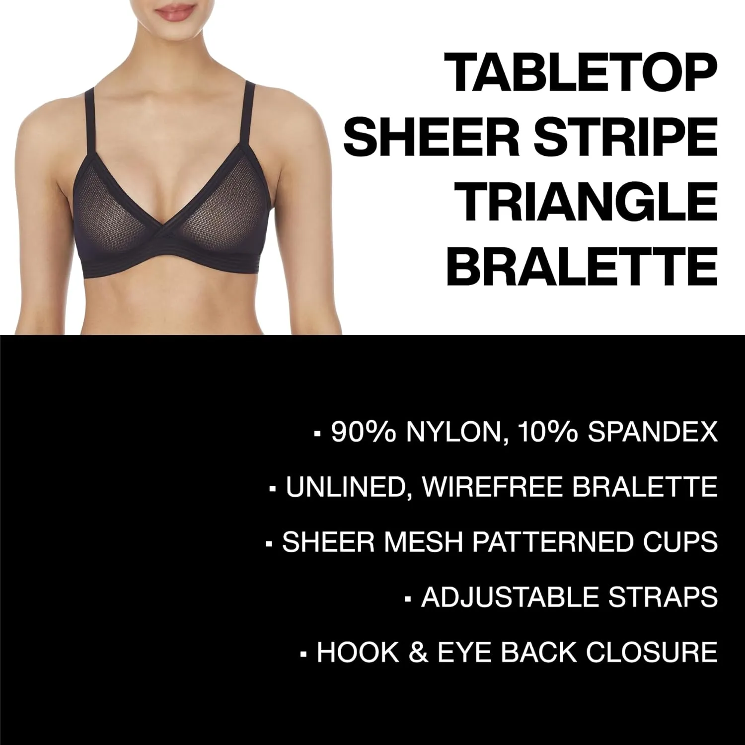 DKNY Women's Sheer Stripe Bralette