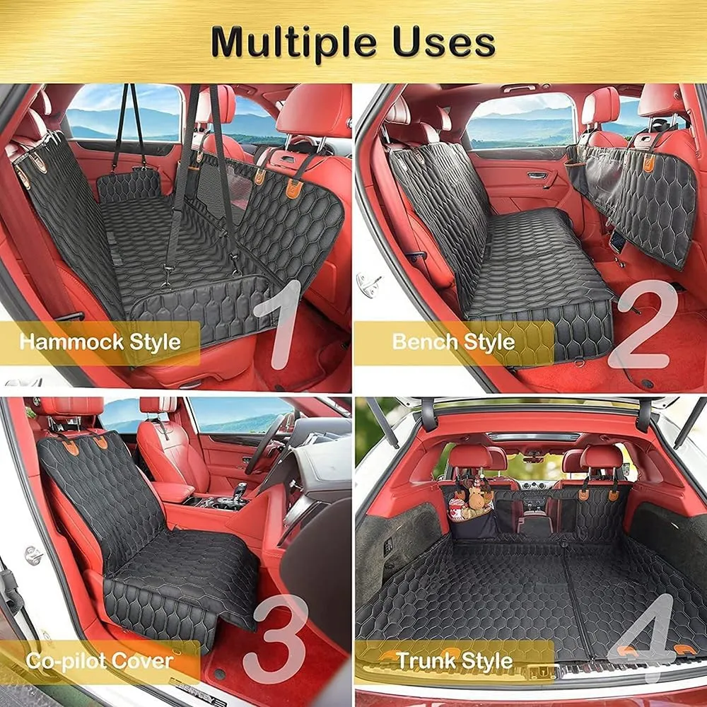Dog Car Seat Cover for Mazda Axela B-Series Biante, Back Seat Extender for Dogs Waterproof Scratch Proof Seat Cover Protector Dog Hammock Easy to Use and Clean,A