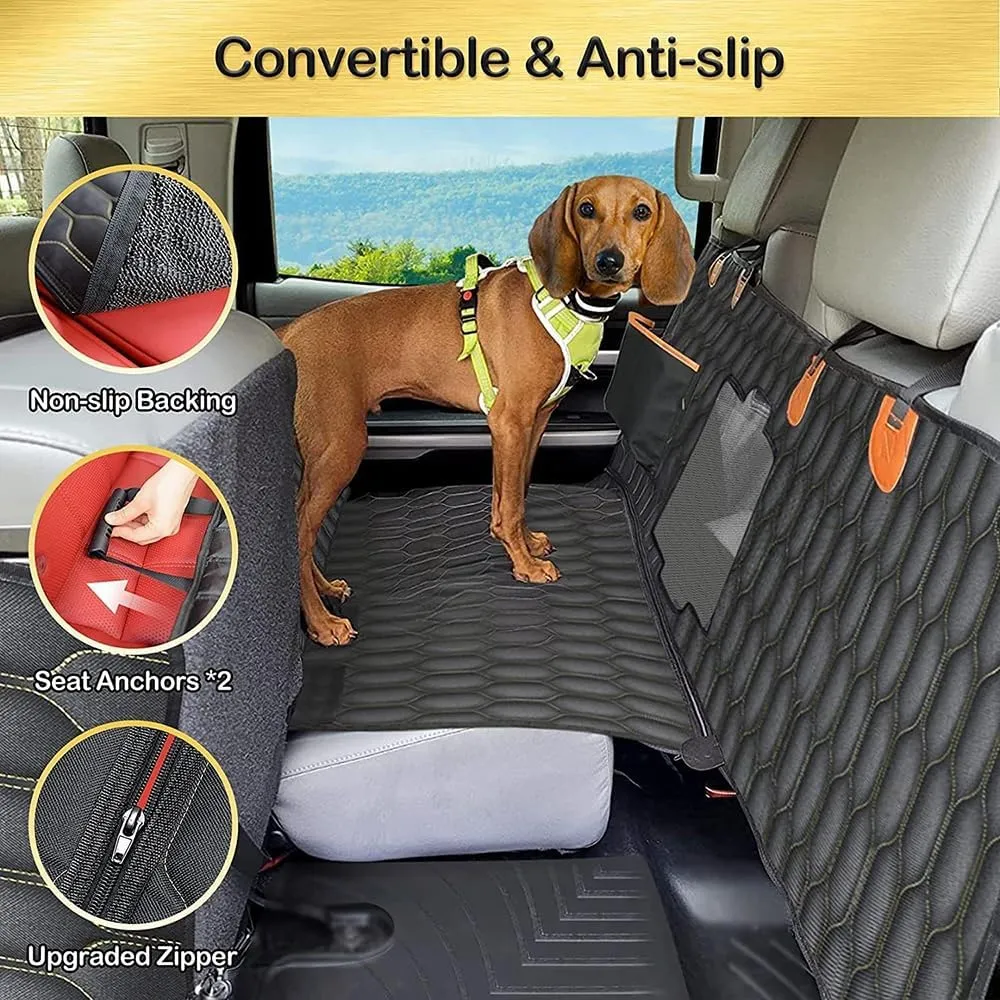 Dog Car Seat Cover for Mazda Axela B-Series Biante, Back Seat Extender for Dogs Waterproof Scratch Proof Seat Cover Protector Dog Hammock Easy to Use and Clean,A
