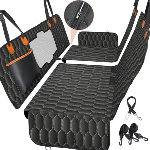 Dog Car Seat Cover for Mazda Axela B-Series Biante, Back Seat Extender for Dogs Waterproof Scratch Proof Seat Cover Protector Dog Hammock Easy to Use and Clean,A