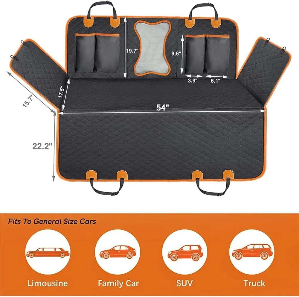 Dog Car Seat Cover for Mazda Biante 2008-2018, Back Seat Extender for Dogs Waterproof Scratch Proof Seat Cover Protector Dog Hammock Easy to Use and Clean,B