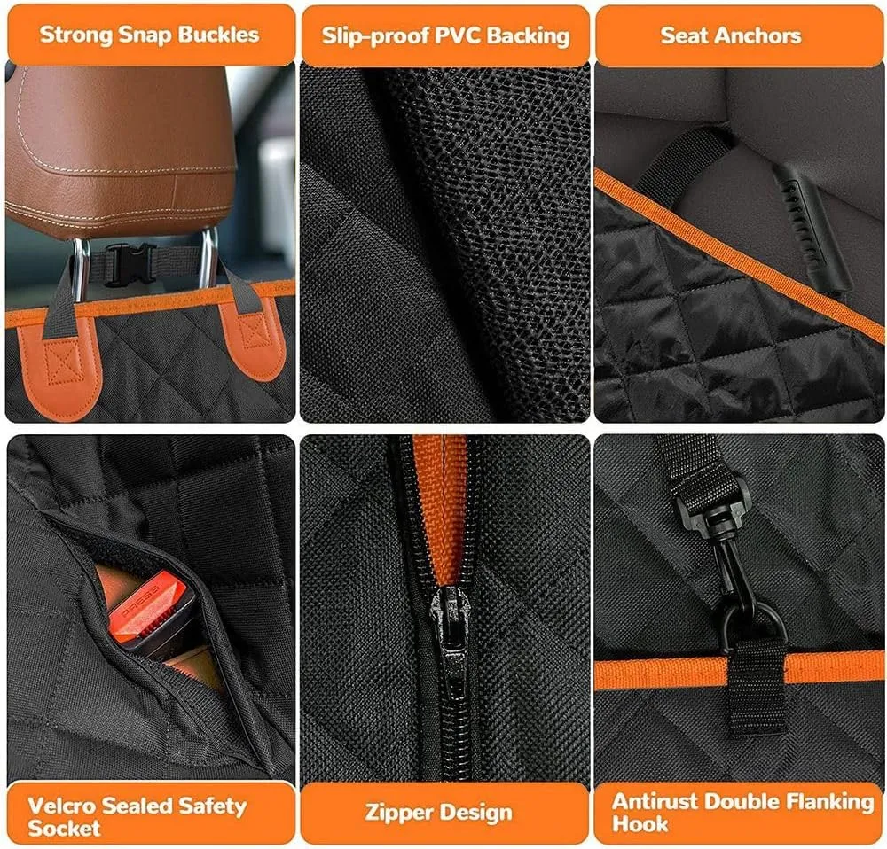 Dog Car Seat Cover for Mazda Biante 2008-2018, Back Seat Extender for Dogs Waterproof Scratch Proof Seat Cover Protector Dog Hammock Easy to Use and Clean,B