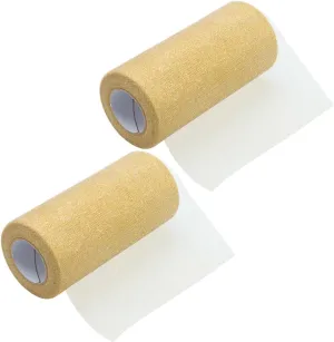 DOITOOL Glittery Tulle Roll 2 Rolls Pack Wedding Decorative Tulle Fabric Spool for DIY