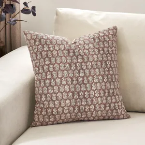 DOMVITUS Pillow Covers 20x20, Floral Pillow Covers, Couch Pillows for Living Room, Decorative Farmhouse Accent Print Throw Pillow Covers, 1PC, Cognac Brown