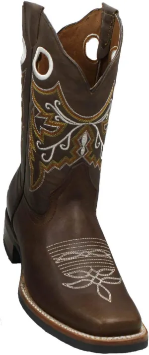Dona Michi MEN'S RODEO COWBOY BOOTS GENUINE LEATHER WESTERN SQUARE TOE BOTAS-CARR 360