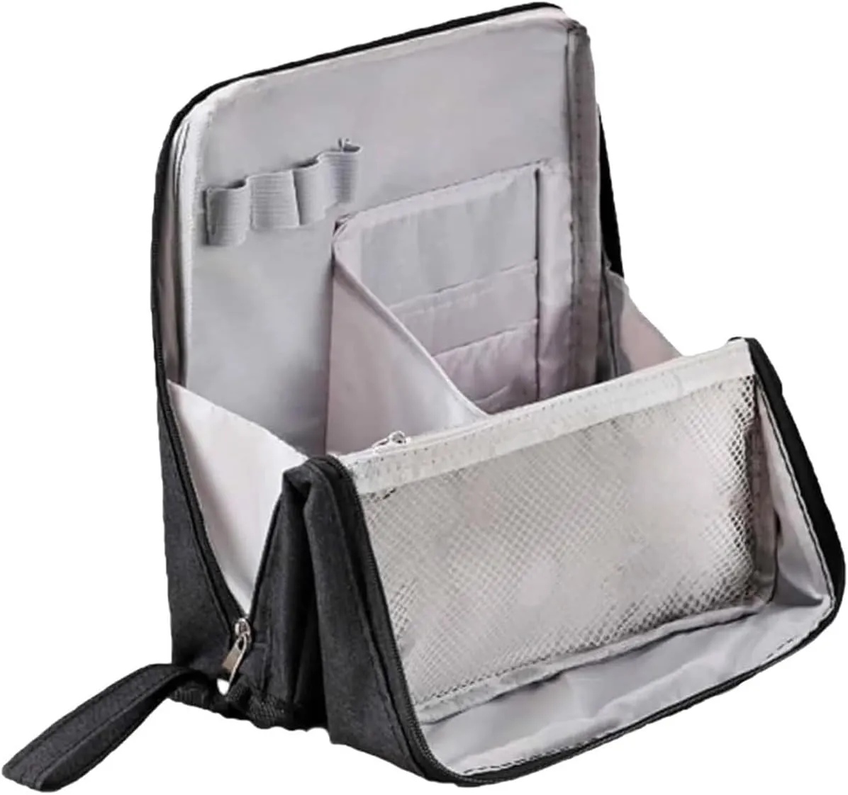 Doresty Makeup Bag, Standing Makeup Bag – Portable, Large Capacity, Multi-Purpose Large Capacity Oxford Cloth Standing Makeups Bags, Waterproof Multifunctional Make up Bags(Blue)