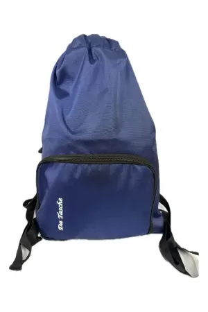 Double Shoulder Travel Drawstring Backpack for Unisex - Blue