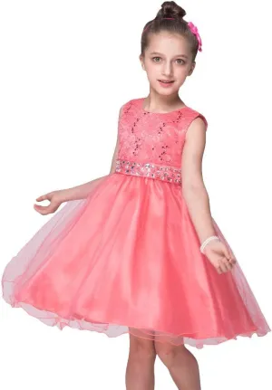 DreamHigh Sequined Flower Girls Party Pegant Dress