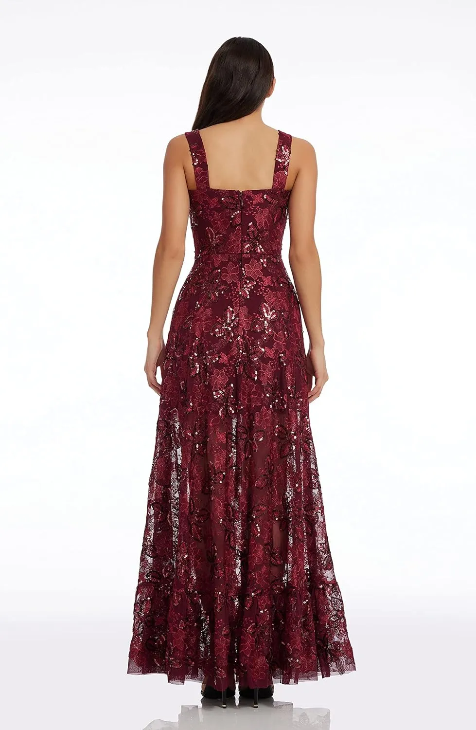 Dress the Population Women's Anabel Fit and Flare Maxi Dress
