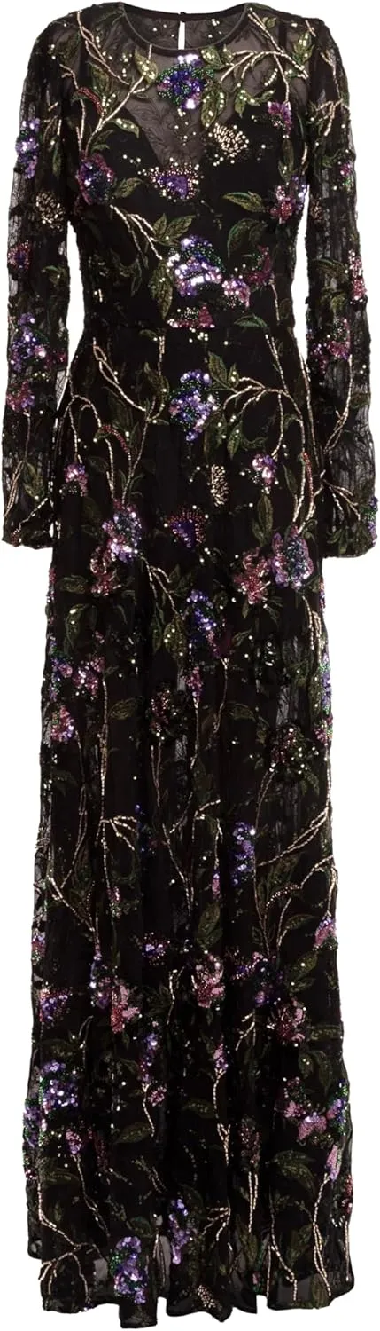 Dress the Population Women's Ava Fit and Flare Maxi Dress