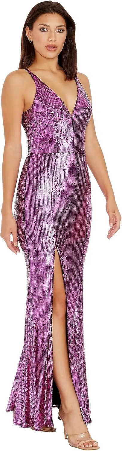 Dress the Population Women's Iris Bodycon Maxi Dress