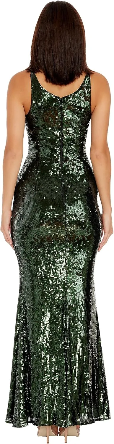 Dress the Population Women's Iris Bodycon Maxi Dress