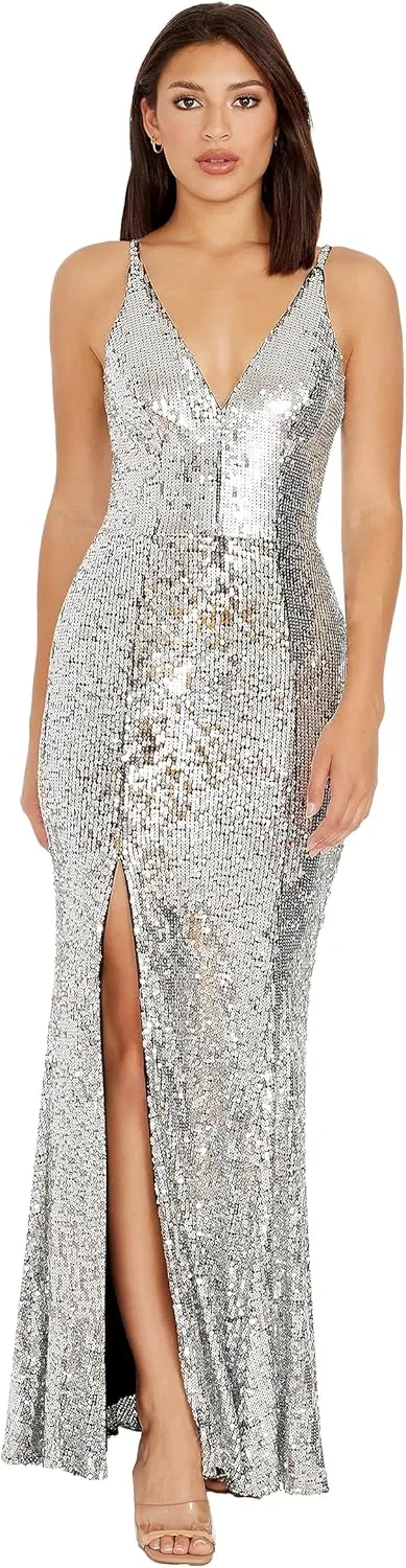 Dress the Population Women's Iris Bodycon Maxi Dress