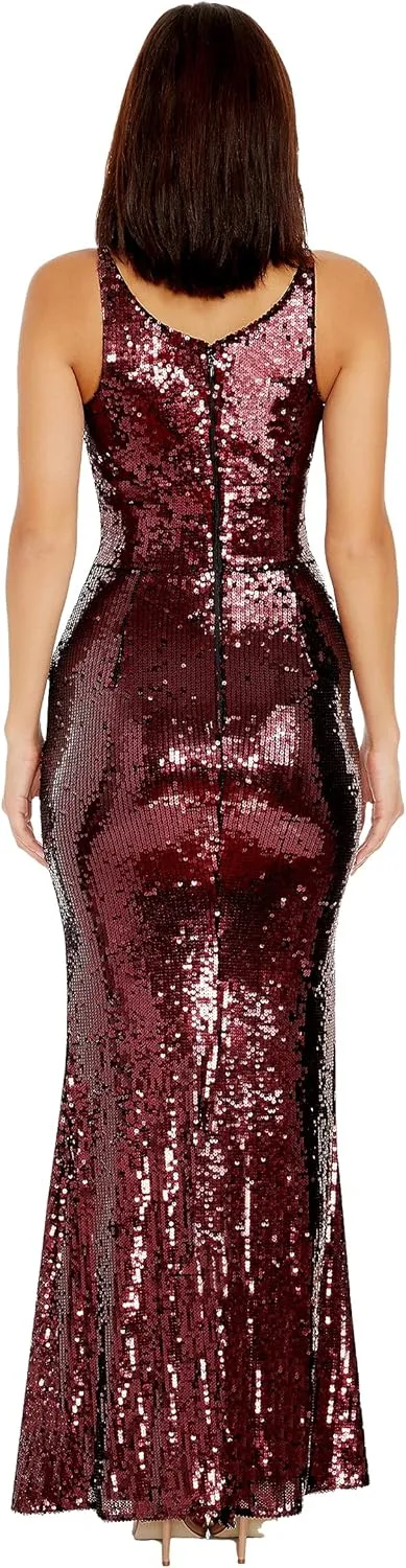Dress the Population Women's Iris Bodycon Maxi Dress