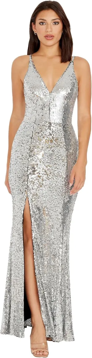 Dress the Population Women's Iris Bodycon Maxi Dress
