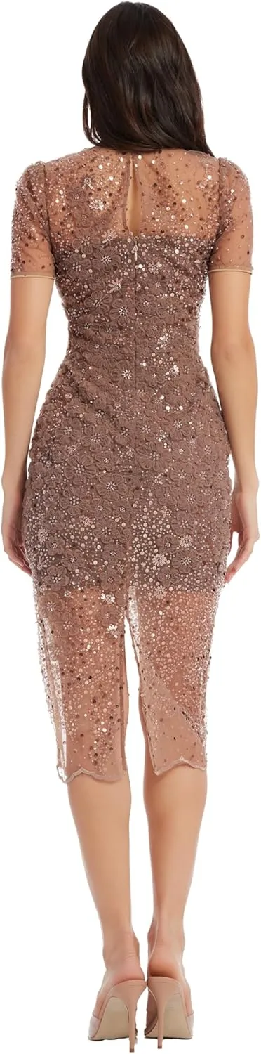 Dress the Population Women's Lia Bodycon Midi Dress