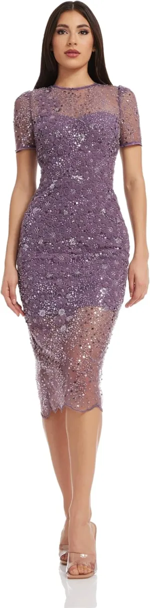 Dress the Population Women's Lia Bodycon Midi Dress