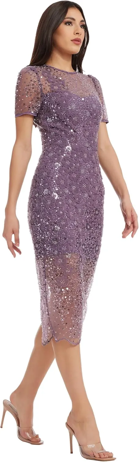 Dress the Population Women's Lia Bodycon Midi Dress