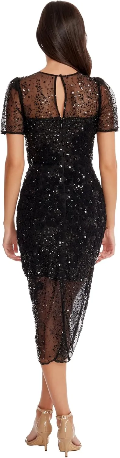 Dress the Population Women's Lia Bodycon Midi Dress
